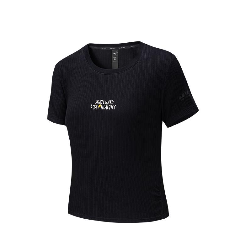 ANTA Women s Supermodel Slim Fit Knit Short Sleeve T-shirt S чёрный