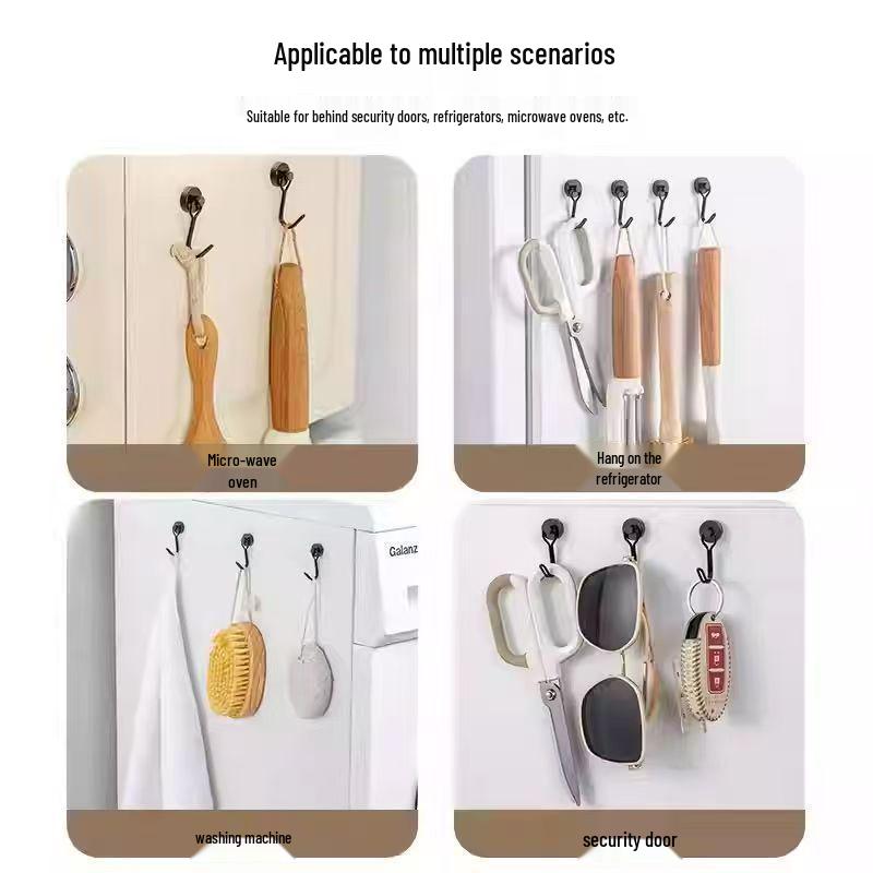 Heavy-Duty Self-Adhesive Rotating Magnetic Hook - No Drilling Required