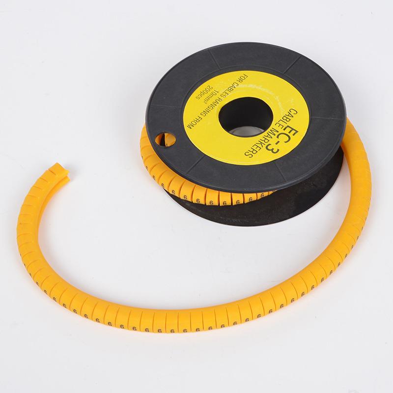 PVC Electrician's Number Tube: EC Series Identification Sleeve for 4 Square Special-Shaped Wire