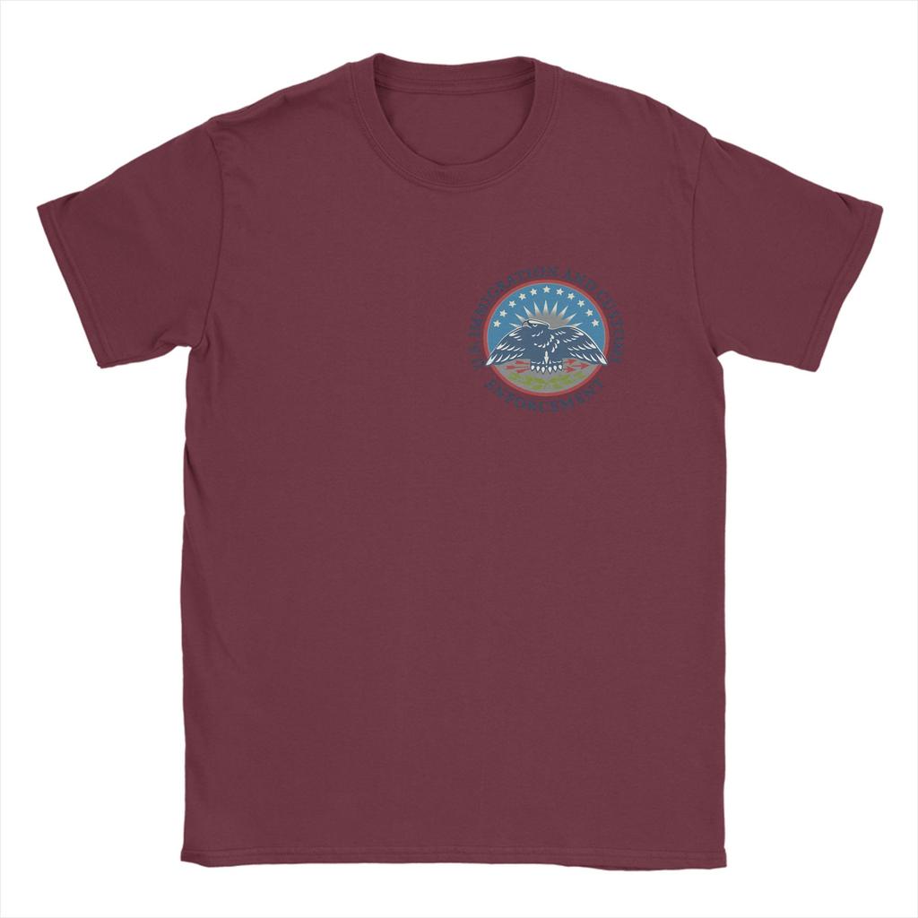ICE Immigration and Customs EnforceUnisext Logo Unisexs T Shirts Short Sleeve Round Collar TShirts Pure Cotton Gift Clothing
