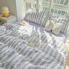Nordic Bedding Set Ins Popular Striped Duvet Cover Set Bed Sheets Set Single Twin Full Queen Size Skin-Friendly Soft Bedding