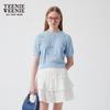 Teenie Weenie Little Bear Women's Embroidered Knit Short-Sleeve Sweater