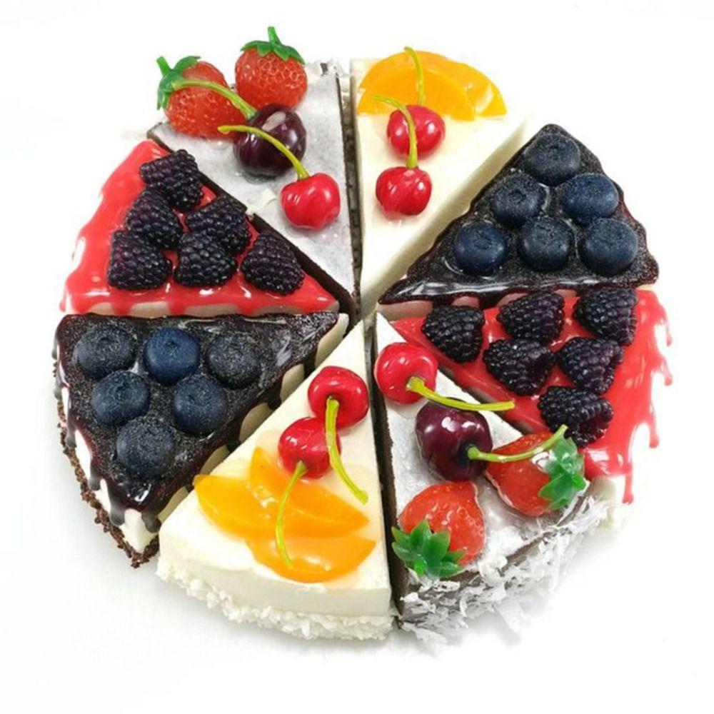 Creative Triangular Cake Simulation Cake PU Material Can be Placed Cake Model Fake Dual-purpose Dessert Display