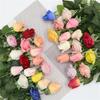 11 Stück/Los Frische Rose Künstliche Blumen Echte Haptik Rose Blumendekorationen für Hochzeitsfeier Geburtstagsgeschenke