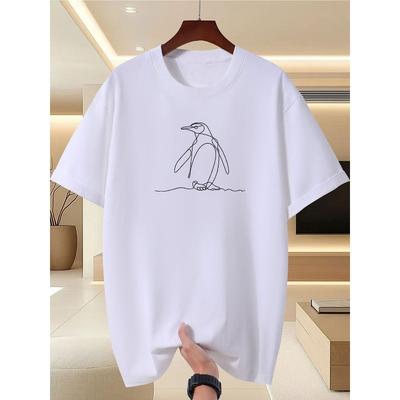 T-shirt Rond Confortable Élégant Tendance "Personnalisé Créatif" Imprimé, Nouveau T-shirt Décontracté Quotidien pour Homme