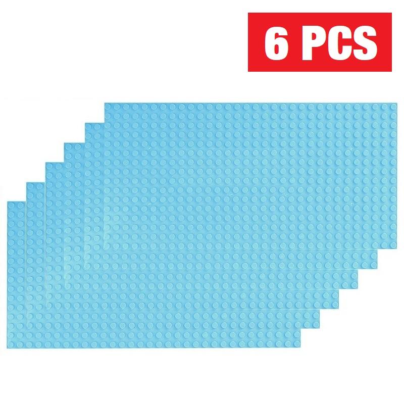 6PCS Classic Base Plate 32x32 16x32 Dots Baseplate Bricks DIY Assembly ABS Plastic Building Blocks Compatible Brand Figures City