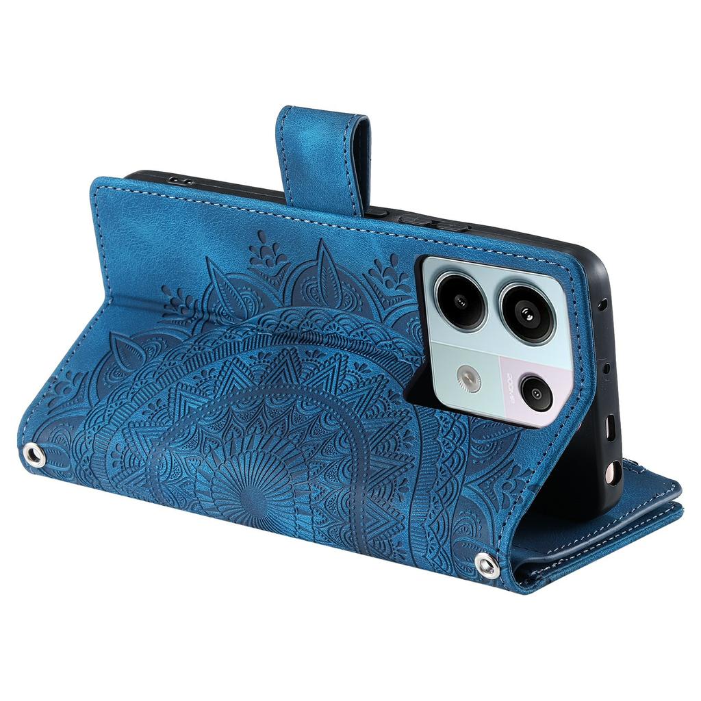 For Xiaomi Redmi Note 13 Pro 5G/Poco X6 5G Phone Case Flower Pattern Leather Flip Cover