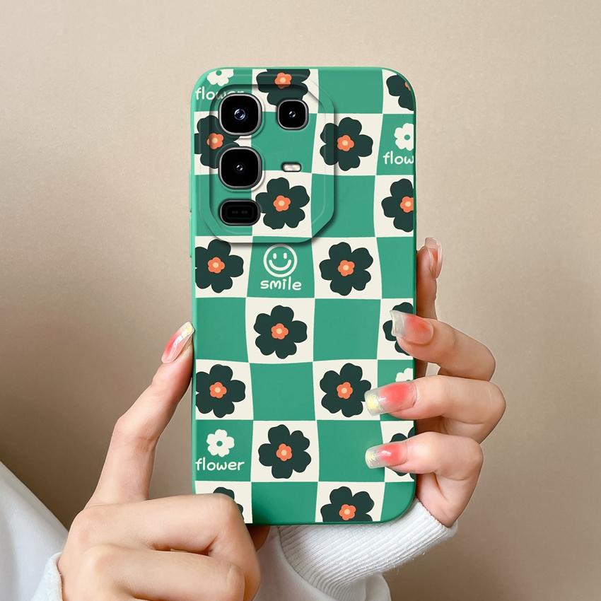 Cover Case For Infinix Note 50 Pro Plus 50S 50X Beautiful Plaid Pattern Soft Liquid Silicone High Quality Screen Protector For Infinix Anti Fall Shell