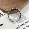 Men's Trendy Vintage Sterling Silver Bamboo Chain Adjustable Ring