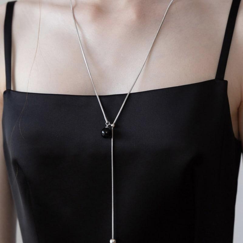 TATIANA Gem Point Y-Line Long Necklace NZ2492