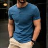 Vintage T Shirt Homme Menswear Clothing Sportwear 2026 Summer Cheap Tops Short Sleeve Solid Color Button Designer Man Camisetas