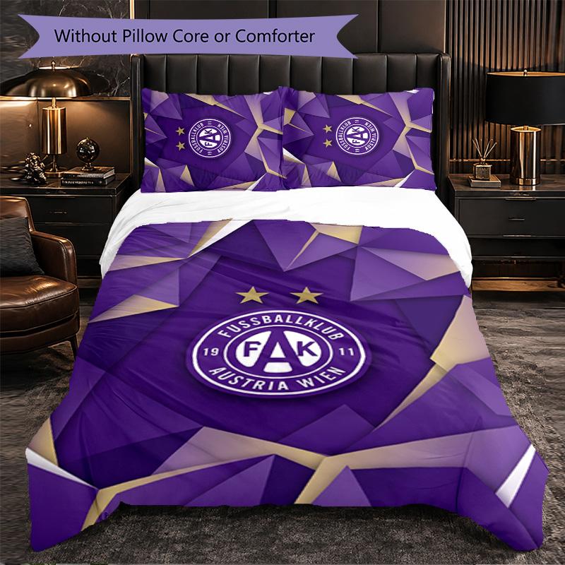 Austria Wien FC Themed Bedding 3Pcs Duvet Cover Set Decorative Bed Linen For Teen Room Home Decoration