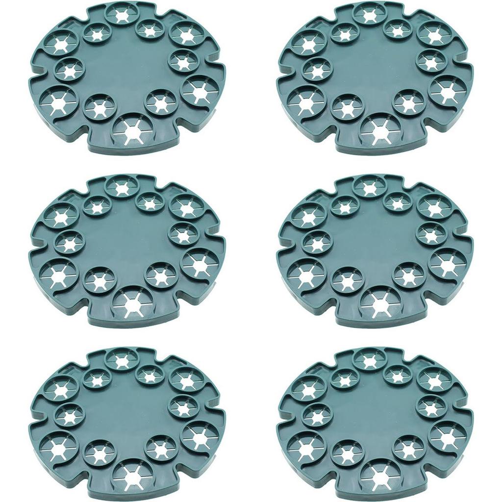 , Tray For Gardens, Plastic-coated Steel Pipe Fixed Bracket For Plant , Green Round Disc Flower Suppor