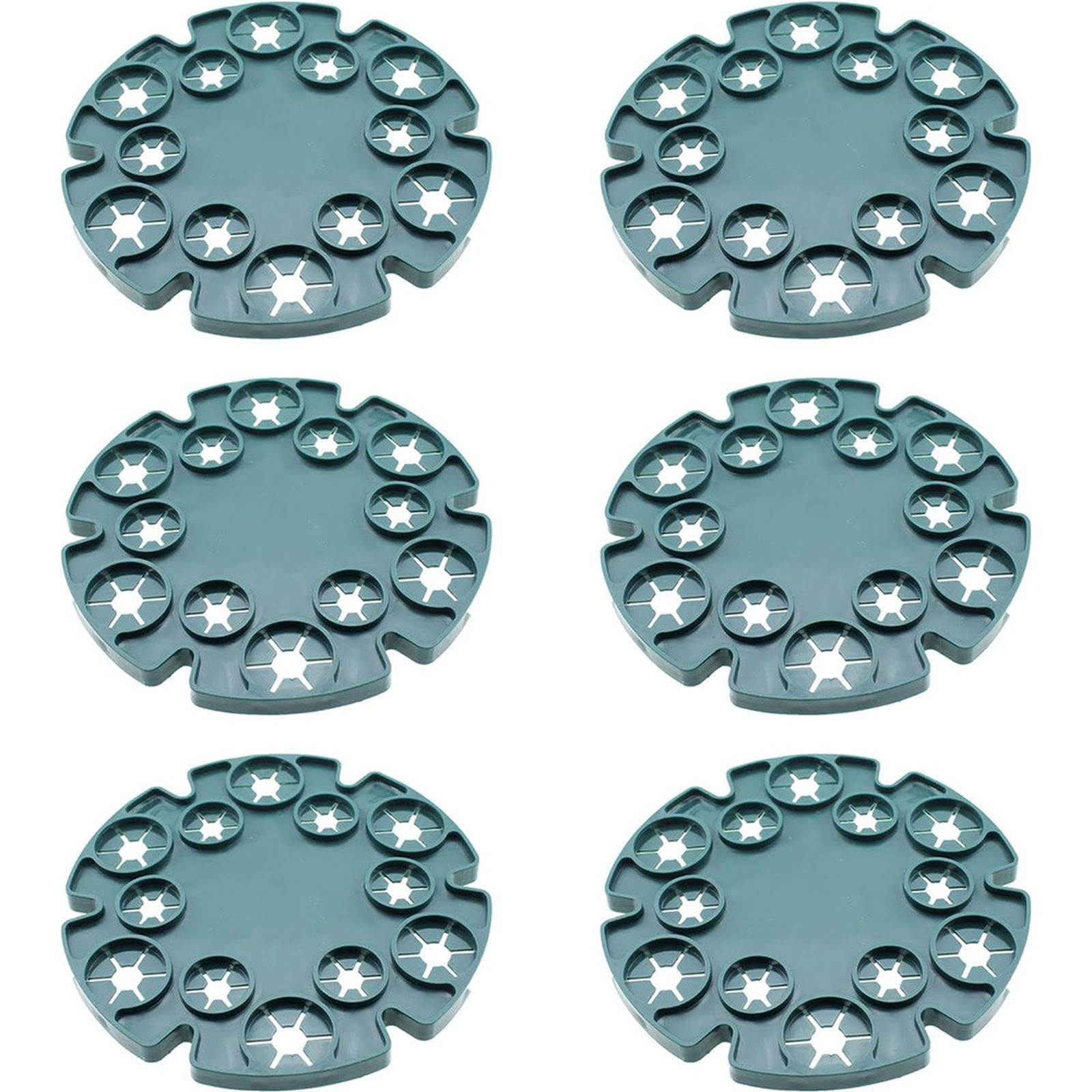 

, Подставка для садов, Кронштейн для растений из стальной трубы с пластиковым покрытием, Зеленый, Круглая дисковая опора для цветов One Size