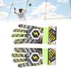 1 Pair Kids Soccer Gloves Latex Collision Resistance Football Goalkeeper Gloves for Grip Finger Guard Yellow Size 7