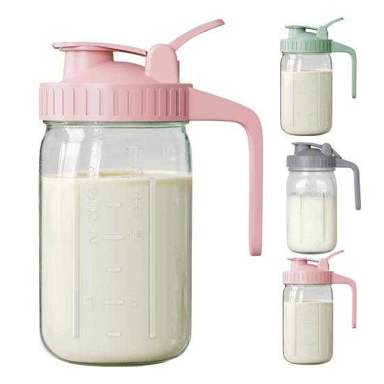 Milk Jug Leak-Proof Design Breast Milk Storage Container with Precise Scale Flip Cover Pour Spout Transport Juice Pouring Bottle