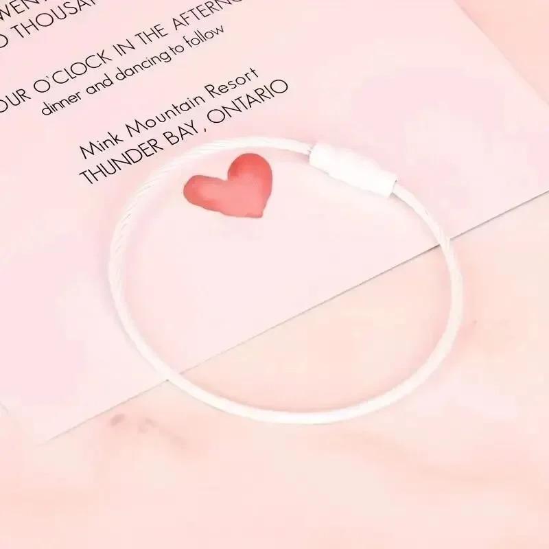 10pcs Colorful Stainless Steel Wire Luggage Tag Key Chain Clip Durable And Easy To Install Perfect For Travel And Everyday Use