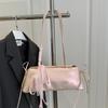 Fashion Sweet Faux Leather Tote Shoulder Bag with Lace Ribbon Bow Detail Design Handbag Cute Crossbody Purse for Women
