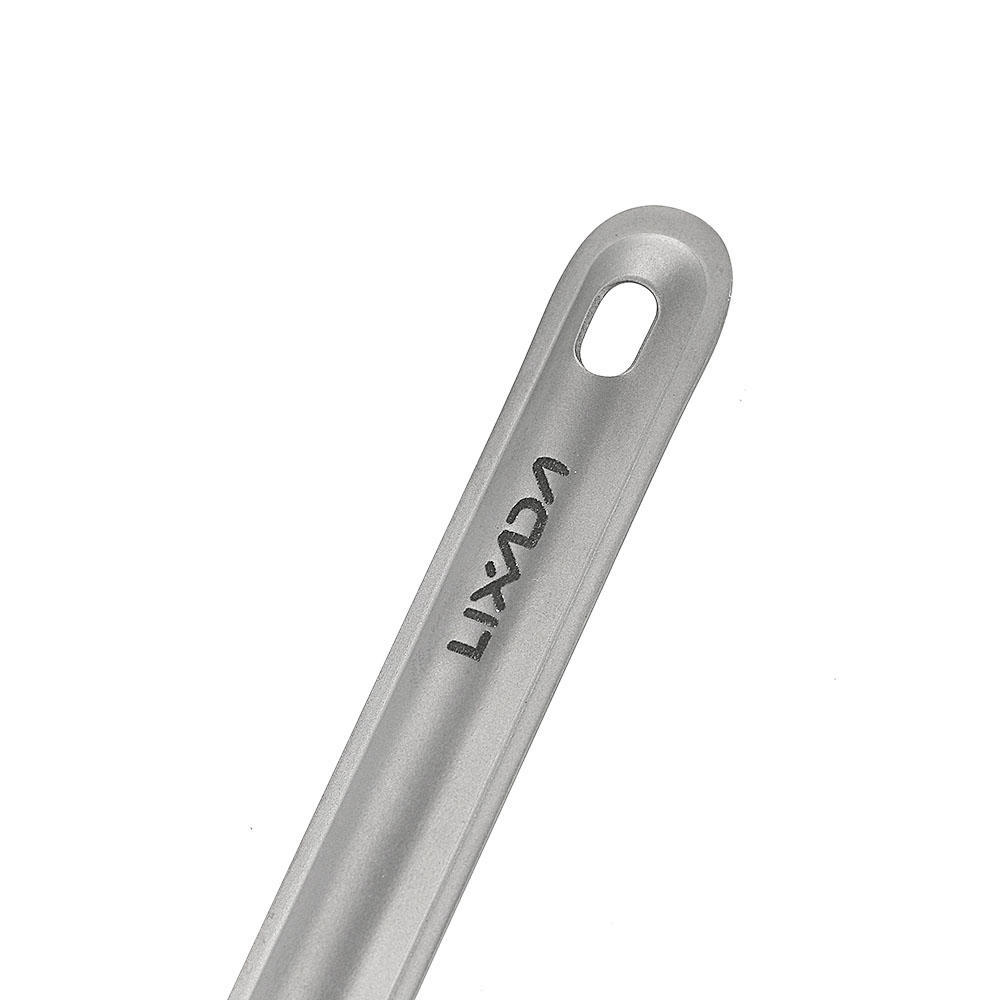 Lixada Titanium Long Handle Spoon with Polished Bowl Outdoor Portable Dinner Spoon Cutlery Camping B