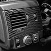 For Hummer H2 2008 2009 Carbon Fiber Dashboard Both Side Air Conditioning Outlet Vent Panel Trim Cover Car Accessories Sticker