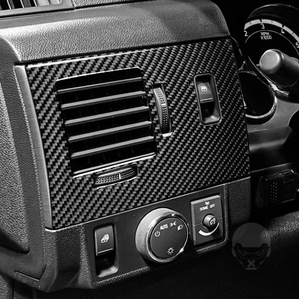For Hummer H2 2008 2009 Carbon Fiber Dashboard Both Side Air Conditioning Outlet Vent Panel Trim Cover Car Accessories Sticker