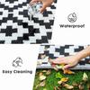 PP Plastic Tube Outdoor Carpet for Patio Leaves Woven Foldable Picnic Mats Waterproof Rug for Motorhome Summer Beach Carpets