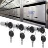 4 Set Cam Lock Zinc Alloy File Cabinet Mailbox Drawer Slidding Door Safety Locks with