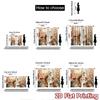 2pcs, 2D FLAT PRINTING Curtains (Without Rod) Autumn Squirrel Christmas Festival Creative Curtains Polyester Easy Install