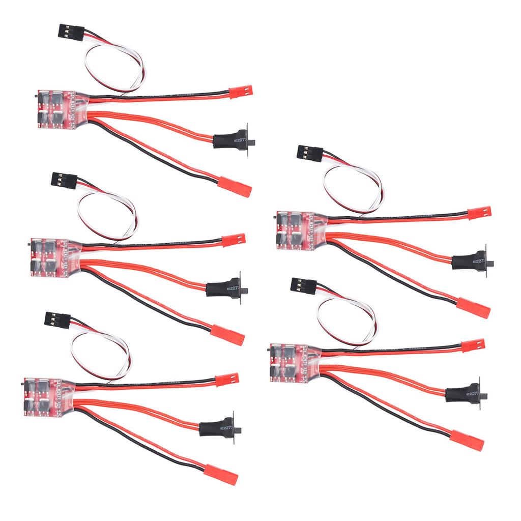 5PCS 30A Brushed ESC with Brake Dual Way JST Interface Micro 30A Brushed Speed Controller for 130 180 260 Motor 1 16 1