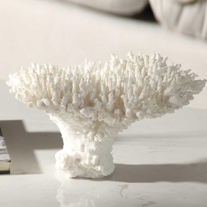 Miniature Simulated Coral Velvet Figurines Modern Living Room Decoration Aesthetic Interior Desktop Decor Sculpture Ornaments