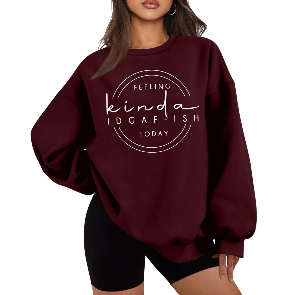 Mädchen Bedrucktes Rundhals Casual Mode Top Sweatshirt