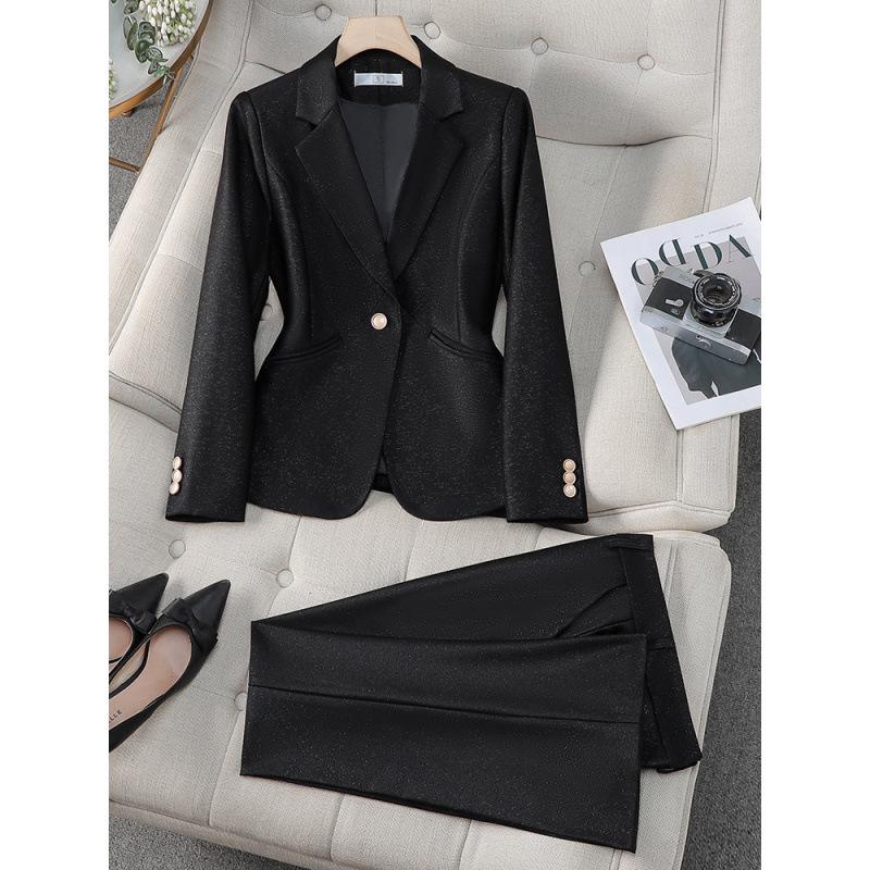 Women's Pink Slim Fit Professional Suit - Spring/Autumn 2026 High-End Formal Wear