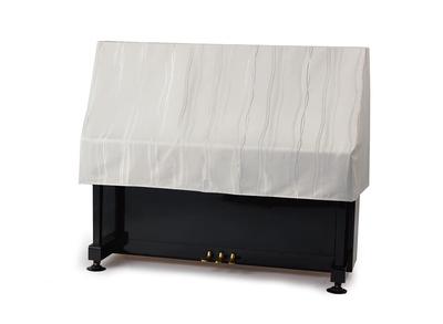In Japan Upright Piano Half Cover Compatible Light Gray Embossed Finish Alps/Made (Jacquard Type) H-FL/M-L Size, Leather-like