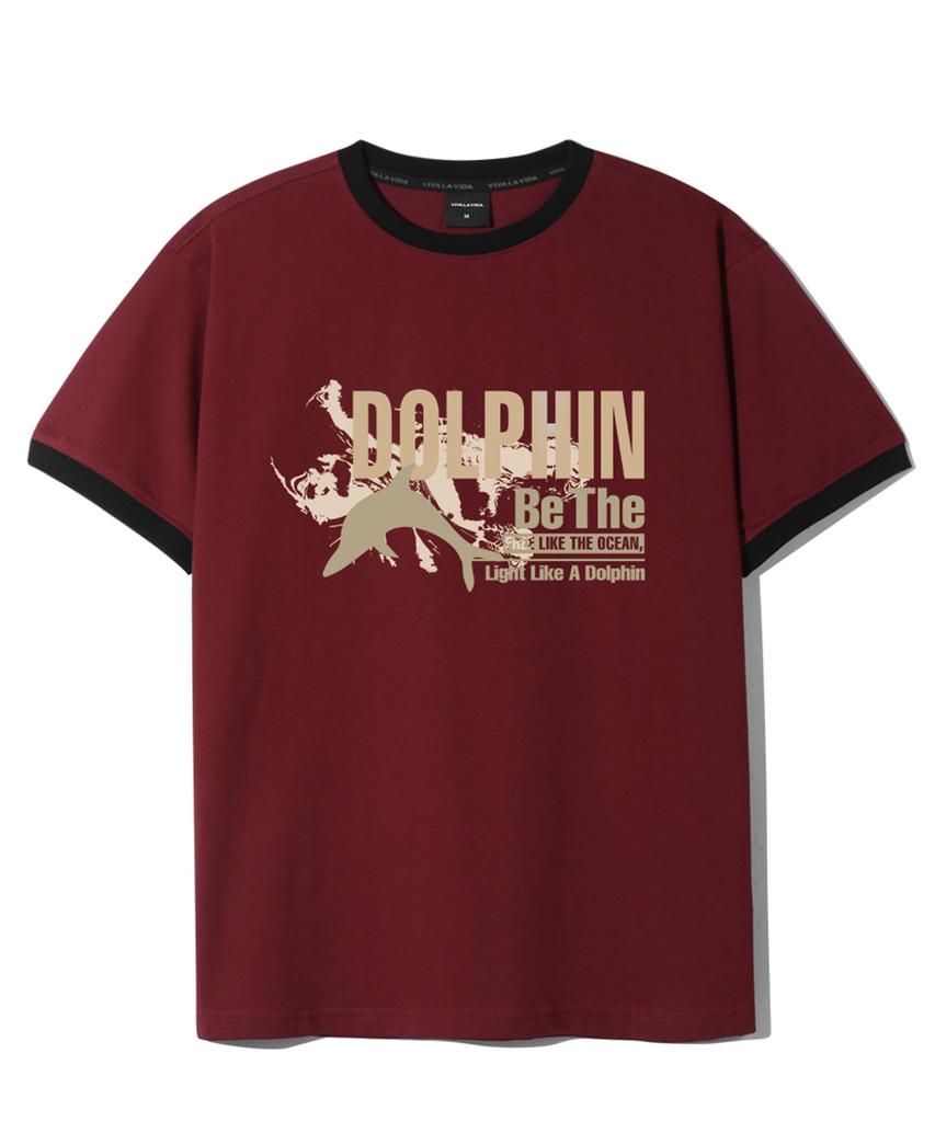 Bibalabida Dolphin Ringer Short Sleeve T-Shirt