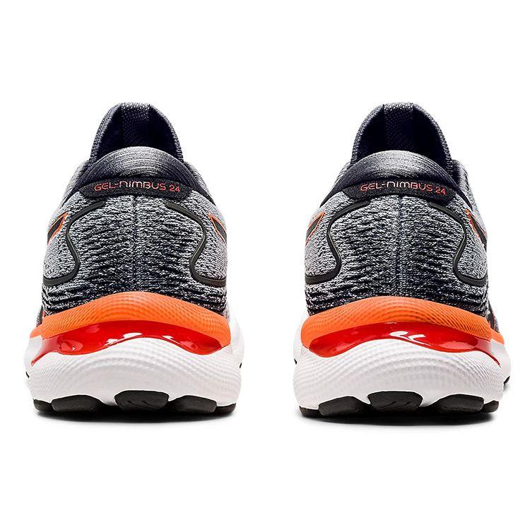 Asics Men's Gel-Nimbus 24 Sheet Rock Shocking Orange Running Shoes 1011B359-020