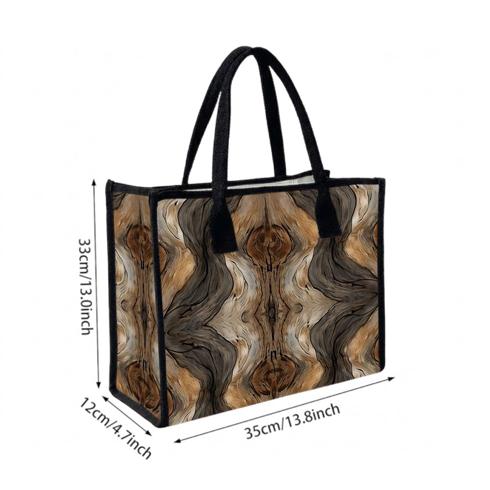 Fashion Abstract Pattern Tote Bag Large Capacity Daily Shoulder Handbag for Work Shopping