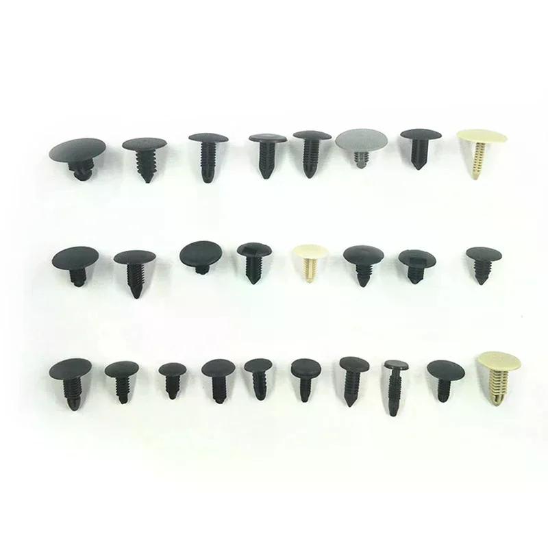 100pcs Universal Mixed Car Various Plastic Rivet Fastener Door Push Pin Auto