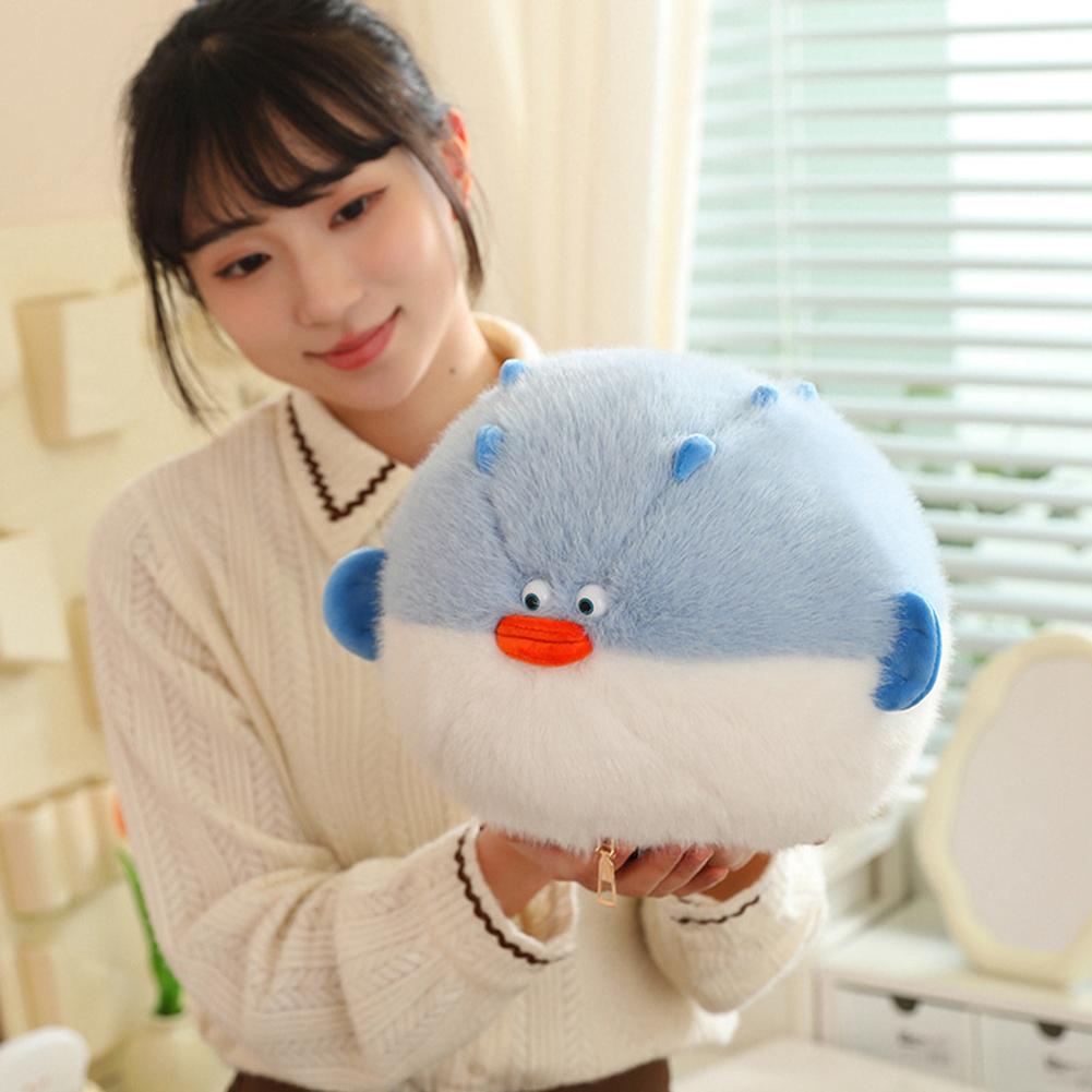 Cute Cat Fish Plush Toys Set Kawaii Stuffed Cat Puffer Animals Plush Doll Throw Pillow Toy Christmas Gifts For Boys Girls