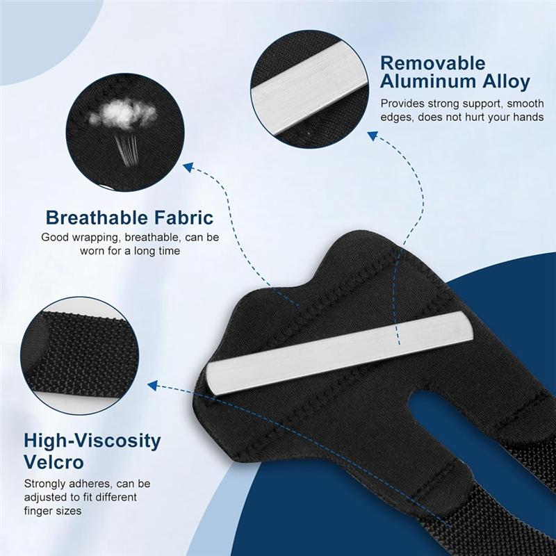 ABNO-Trigger Finger Splint,Finger Braces Joint Stabilizer, Adjustable Mallet Splint And Hand Brace,Finger Straightener 10Pcs