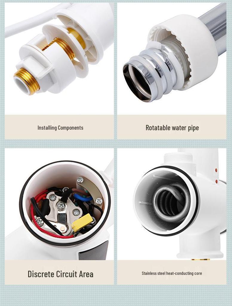 Instant Hot Water Faucet for Kitchen: Quickly Heats for Washing and Dishwashing, Dual Use for Hot/Cold Water.