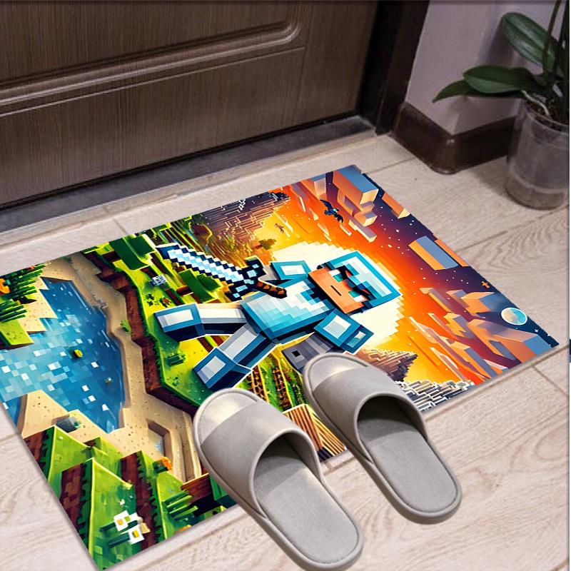 Gamer Pattern Rug, Indoor/Outdoor Mat, for Picnic, Gameroom, Bedroom, Office, Living Room, Home Decor Carpet, Birthday Gift