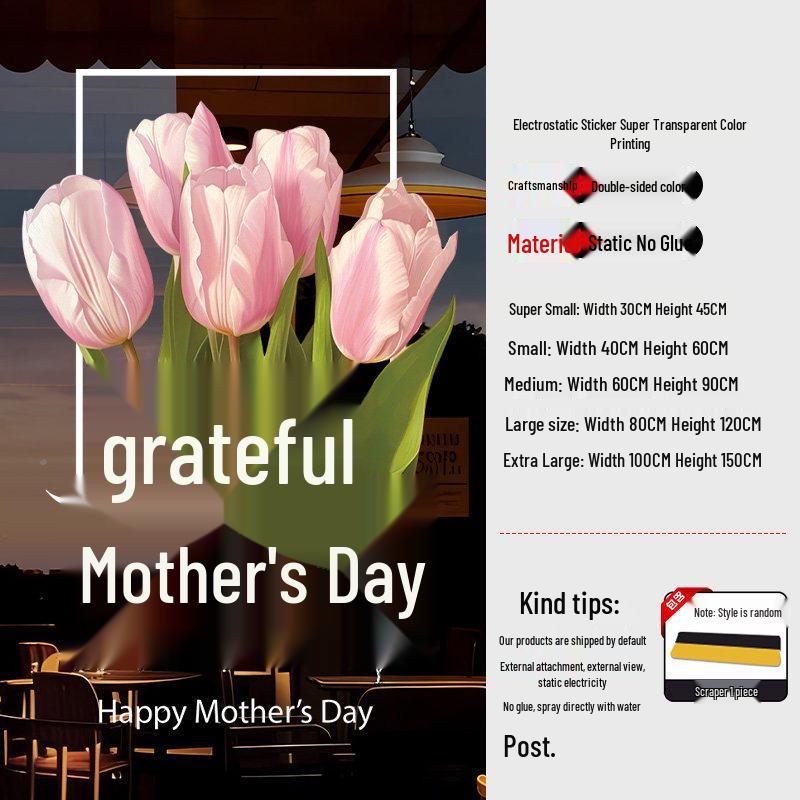 Mother's Day Decorative Sticker for Mall Jewelry Photo Spot