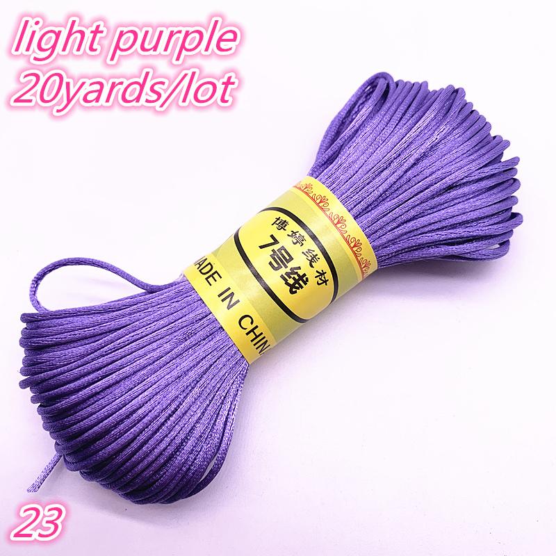 20yards/lot 1.5mm Chinese Knot Line Cord Silk Satin Cord Nylon Cord DIY String Necklace Bracelets Cord