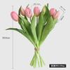 7pcs/Bouquet New Silicone Tulip Artificial Flower 40cm Real Touch Fake Plant B For Wedding Decoration Home Garen Acceeeories