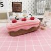 Plush Pencil Pouch Fuzzy Pink Cherry Cake Big Capacity Kawaii Plush Pencil Case Student Stationery Storage Portable Bag