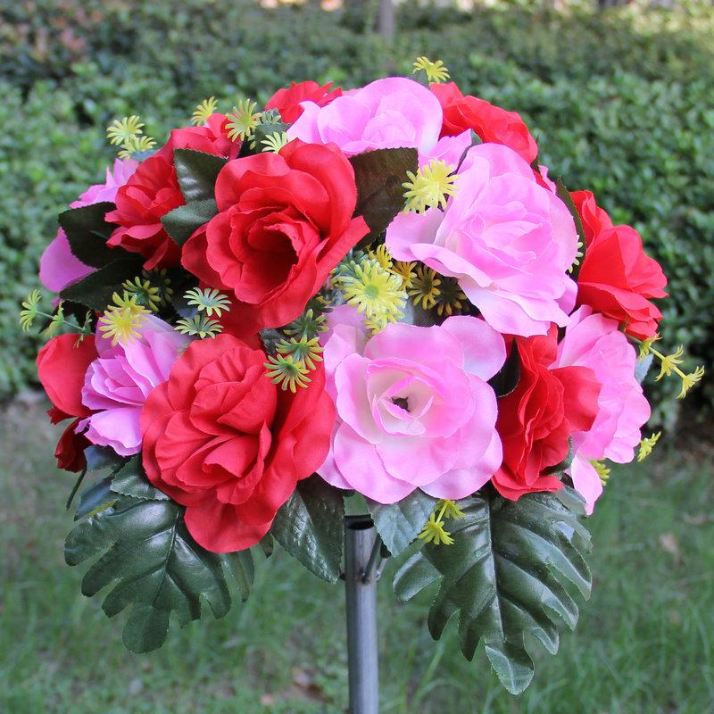 Шелковый цветочный коврик для прохода с аркой, корзиной и декором в виде колонн