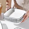 Nordic Style Creative 6-Piece Square Ceramic Plates - Microwave Safe Dinnerware Set