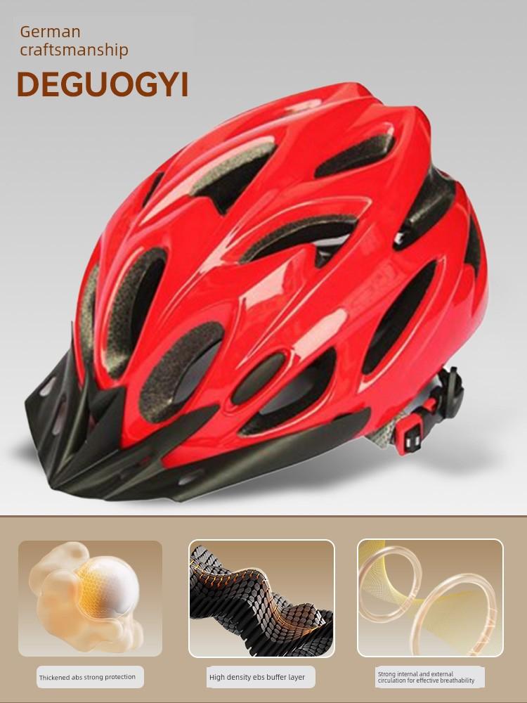 Yu Zhaolin Bicycle Helmet with Integrated Goggles, One-Piece Riding Helmet for Men and Women, Mountain and Road Bike Safety Helmet