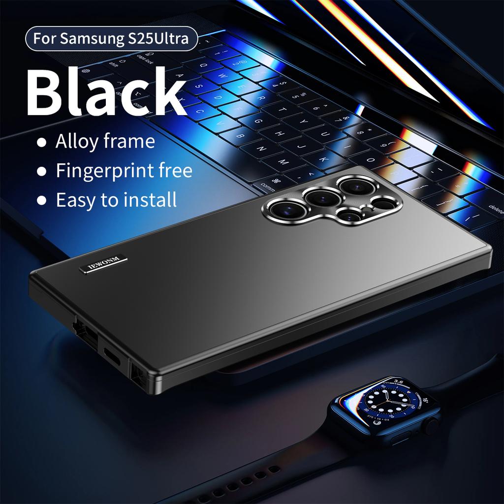 Magnetic Close Aluminum Frame Plastic Back Metal Case For Samsung Galaxy S25 Ultra S24 Ultra S23 S22 S21 Strong Drop Proof Cover