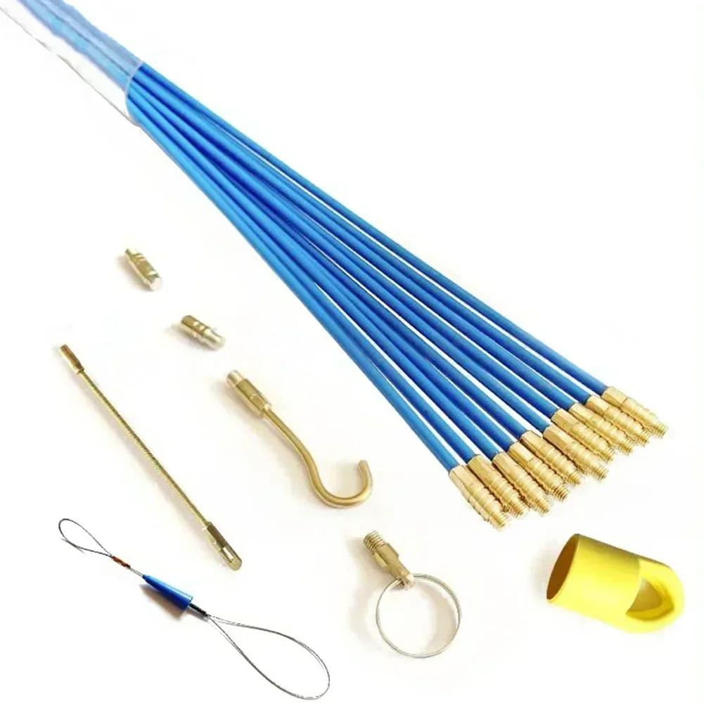 Cable Electrical Fishing Tape Cable Entry Kit 4 X Brass Push-pull Rods Good Insulation Tool Electrician Tie Rod